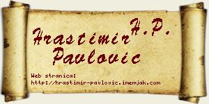 Hrastimir Pavlović vizit kartica